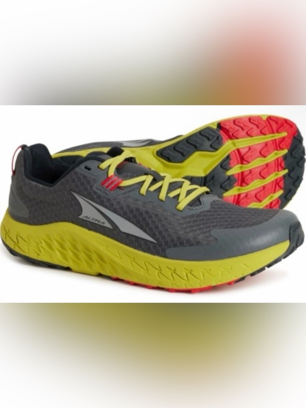 Altra Men's Gray and Yellow Athletic Running Shoes